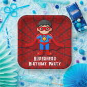 Assiettes En Carton Soirée d'anniversaire SuperHero Boy (Fête)