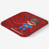 Assiettes En Carton Soirée d'anniversaire SuperHero Boy (Angulaire)