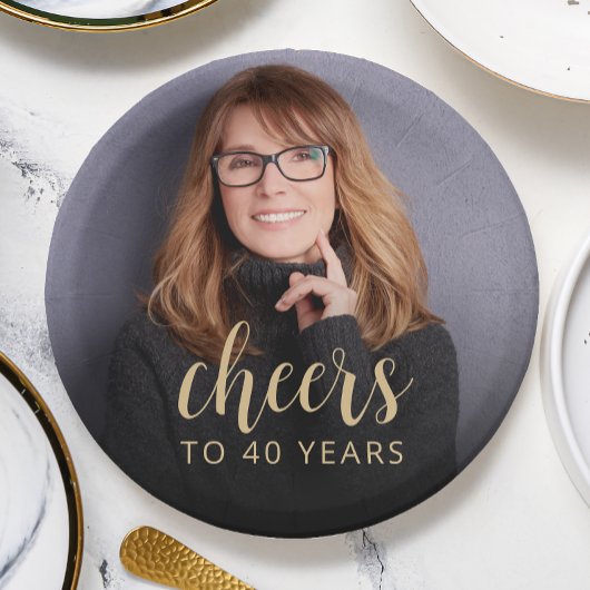 Assiettes En Carton Soirée de 40e anniversaire