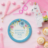 Assiettes En Carton Soirée de Bachelorette Florale Boho Rose (Fête)