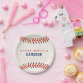 Assiettes En Carton Soirée de baseball Sport joyeuse fête d'anniversai (Fête)