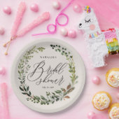Assiettes En Carton Soirée de douche nuptiale de feuillage rustique (Fête)