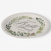 Assiettes En Carton Soirée de douche nuptiale de feuillage rustique (Angle)