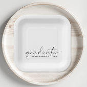 Assiettes En Carton Soirée de graduation de script chic
