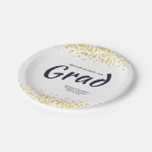 Assiettes En Carton Soirée de graduation Gold / Marine (Angle)