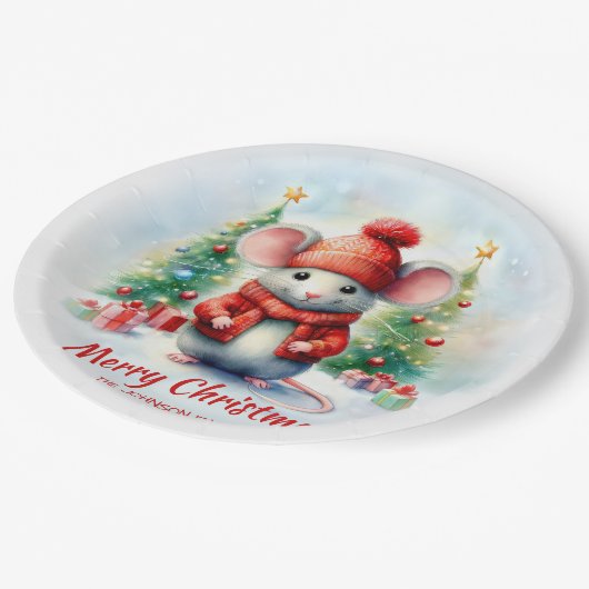 Assiettes En Carton Soirée de Noël (Angle)