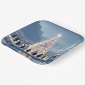 Assiettes En Carton Soirée de Noël des pingouins (Angulaire)