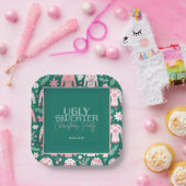 Assiettes En Carton Soirée de Noël mignonne et douce (Fête)