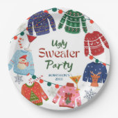 Assiettes En Carton Soirée de Noël moche (Devant)