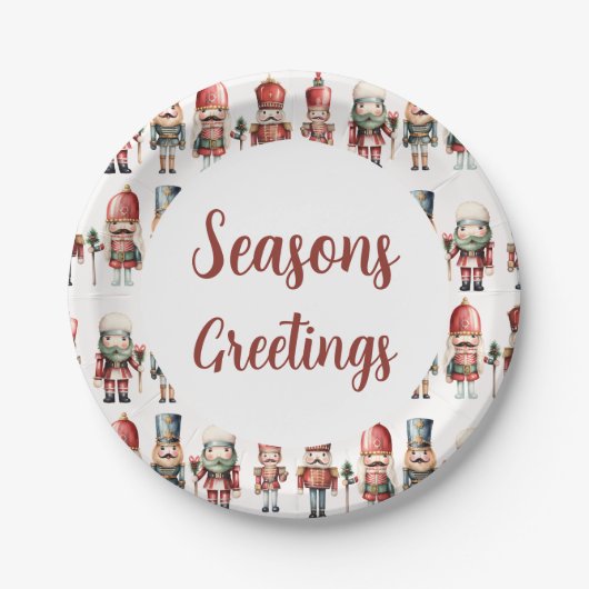 Assiettes En Carton Soirée de Noël Soirée Casse-Noisette (Devant)