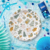 Assiettes En Carton Soirée de Noël Vert Et Or (Fête)