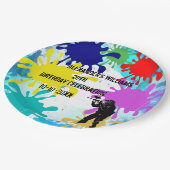 Assiettes En Carton Soirée de Paintball (Angle)