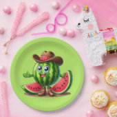 Assiettes En Carton Soirée de pastèque de l'Ouest (Fête)