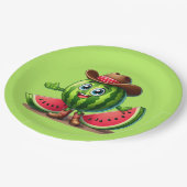 Assiettes En Carton Soirée de pastèque de l'Ouest (Angle)