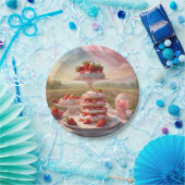 Assiettes En Carton Soirée de pique-nique à la fraise décadente (Fête)