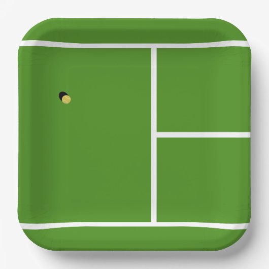 Assiettes En Carton Soirée de tennis créative (Recto)