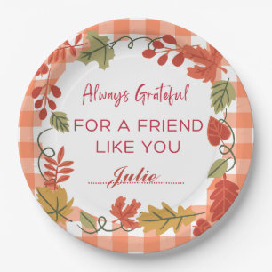 Assiettes En Carton Soirée de Thanksgiving