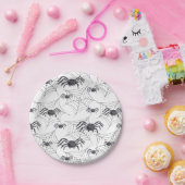 Assiettes En Carton Soirée d'Halloween à l'araignée mignonne (Fête)