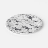 Assiettes En Carton Soirée d'Halloween à l'araignée mignonne (Angle)