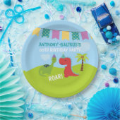 Assiettes En Carton Soirée Dinosaure personnalisée (Fête)