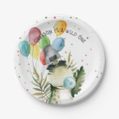 Assiettes En Carton Soirée Dinosaure Soirée Animaux Anniversaire (Devant)