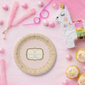 Assiettes En Carton Soirée d'or rose 50ème Mariage (Fête)