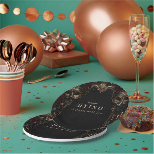 Assiettes En Carton Soirée élégante de masques pour Halloween