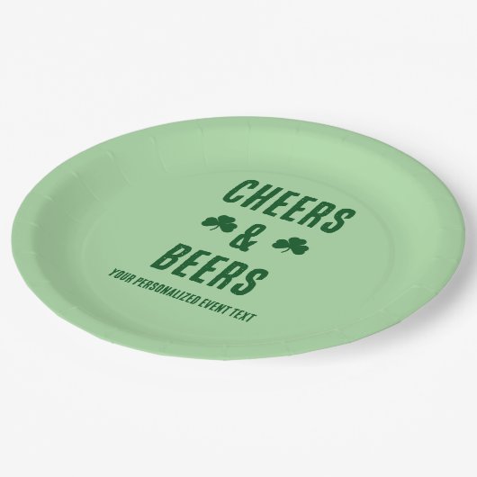 Assiettes En Carton Soirée fête Cheers and Beers (Angle)