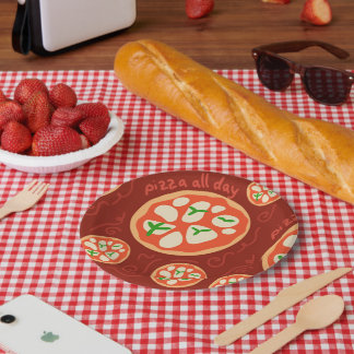 Assiettes En Carton Soirée italienne amusante