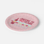 Assiettes En Carton Soirée kawaii à thème vin de 40 ans (Angle)