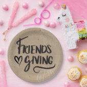 Assiettes En Carton Soirée Kraft Friendsgiving (Fête)