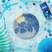 Assiettes En Carton Soirée Lune Arbre Bleu Lune (Fête)