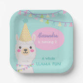 Assiettes En Carton Soirée pastel llama (Recto)