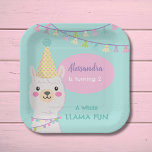Assiettes En Carton Soirée pastel llama<br><div class="desc">Jolie lama aux couleurs pastel</div>