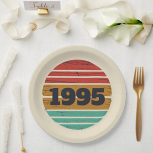 Assiettes En Carton Soirée personnalisée de trente vintages 30e annive