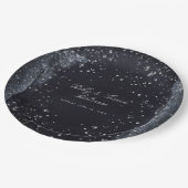 Assiettes En Carton Soirée Silver Starry Mariage 9 pouces Dîner (Angle)