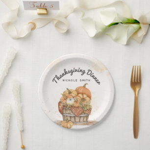 Assiettes En Carton Soirée Thanksgiving