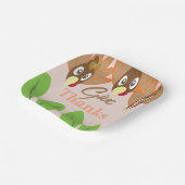 Assiettes En Carton Soirée Thanksgiving Turquie mignonne (Angulaire)