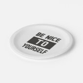 Assiettes En Carton Sois gentil avec toi-même (Angle)