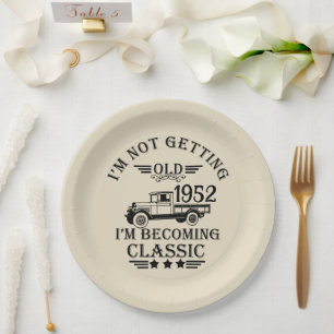 Assiettes En Carton Soixante-dix vintages 70e anniversaire personnalis