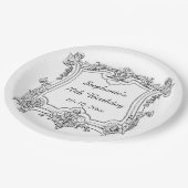 Assiettes En Carton Soixante-dixième anniversaire de rouleau français (Angle)