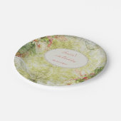 Assiettes En Carton Soixante-dixième anniversaire et fleurs sauvages (Angle)