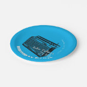 Assiettes En Carton Soixante-dixième plaque à papier de fête (Angle)