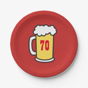 Assiettes En Carton soixante-dixième Plats de bière de fête