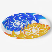 Assiettes En Carton Solde Abstrait du Yin Yang Gold (Angle)