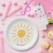 Assiettes En Carton soleil 1er anniversaire aquarelle soleil (Fête)
