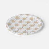 Assiettes En Carton Soleil Boho (Angle)