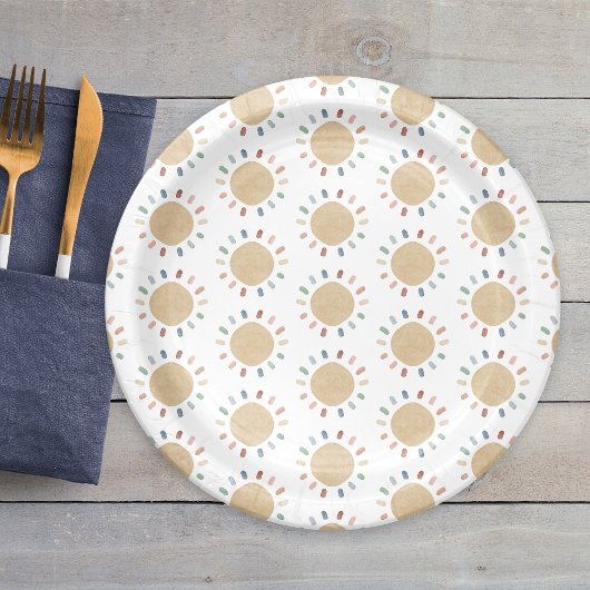 Assiettes En Carton Soleil Boho