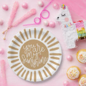 Assiettes En Carton soleil boho pour anniversaire ou baby shower (Fête)
