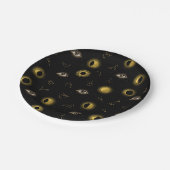 Assiettes En Carton Soleil céleste d'or noir et oeil zodiaque de la lu (Angle)
